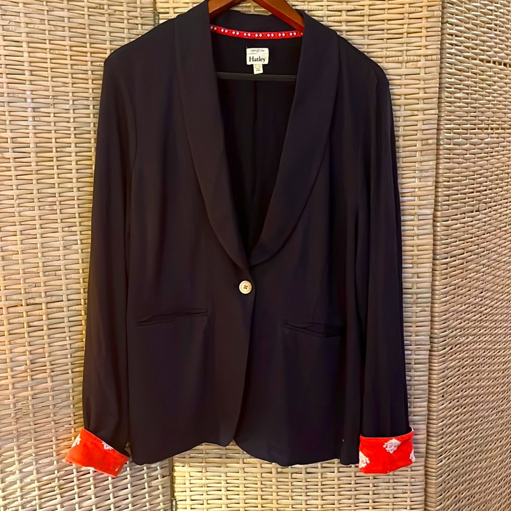 Hatley Soft Cotton Blazer 🧡🧥with embellishment on the sleeves. Size XL NWB